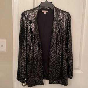 Black sequin blazer NWT